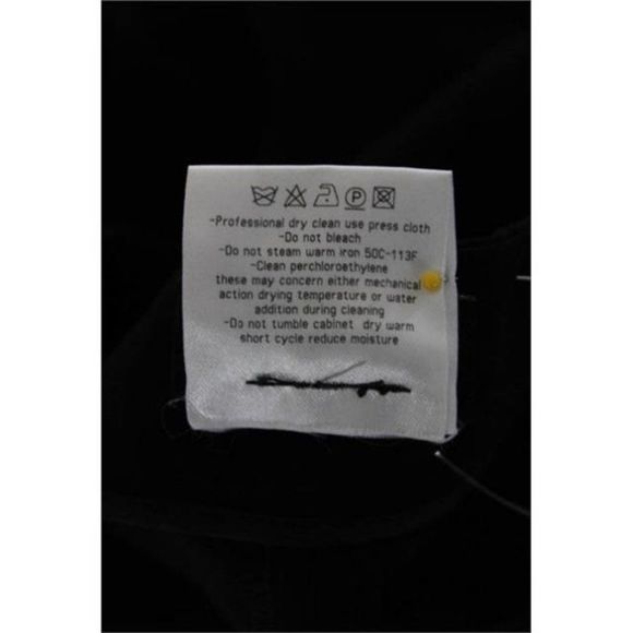 Giorgio Armani Black Stitch Trim Straight Leg Dress Pants - Picture 7 of 8